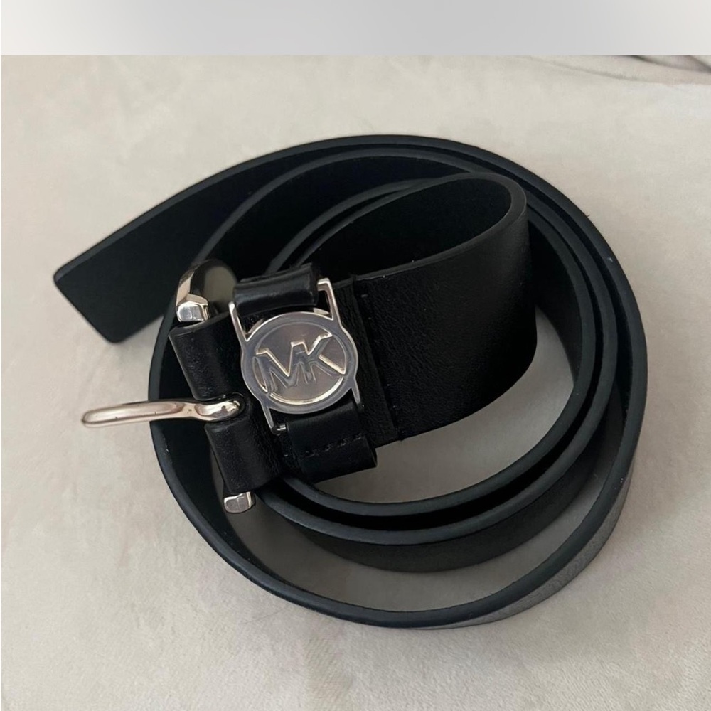 Michael Kors Black Leather Belt